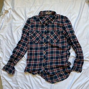 Blue plaid button down